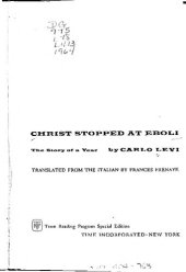 book Christ Stopped at Eboli