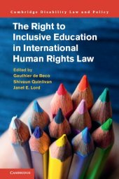 book The Right to Inclusive Education in International Human Rights Law