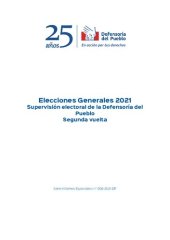 book Elecciones Generales 2021. Supervisión electoral de la Defensoría del Pueblo - Segunda vuelta