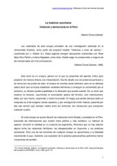 book La tradición autoritaria. Violencia y democracia en el Perú