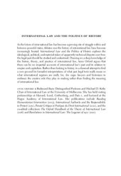 book International Law and the Politics of History