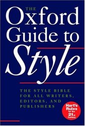 book The Oxford Guide to Style