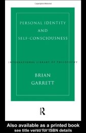 book Personal Identity and Self-Consciousness (International Library of Philosophy)