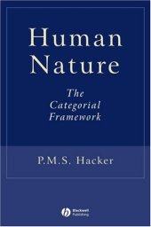 book Human Nature: The Categorial Framework