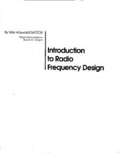 book Introduction to Radio Frequency Design (Radio Amateur's Library, Publication No. 191.)