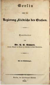 book Berlin unter der Regierung Friedrichs des Großen