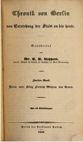 book Berlin unter König Friedrich Wilhelm dem Ersten