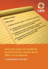 book Guía para organizar sistemas de rendición de cuentas de las ONGs a la ciudadanía. La experiencia de CARE Perú