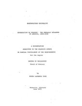 book [Dissertation] Segregation or Surgery: The Mentally Retarded in America, 1850-1920