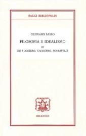 book Filosofia e idealismo. De Ruggiero, Calogero, Scaravelli