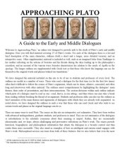 book Approaching Plato: A Guide to the Early and Middle Dialogues