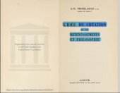 book L’idée de création et ses retentissements en philosophie