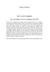 book The Calais Garrison: War and Military Service in England, 1436-1558