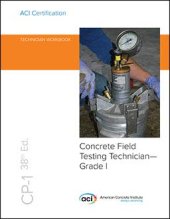 book CP-1 38th Edition: Concrete Field Testing Technician—Grade I