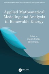 book Applied Mathematical Modeling and Analysis in Renewable Energy