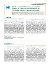 book Effects of Injection Parameters and Injection Strategy on Emissions and Performance of a Two-Stroke Opposed-Piston Diesel Engine