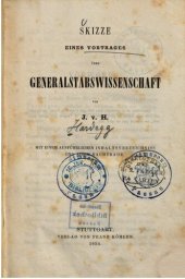 book Skizze eines Vortrages über Generalstabswissenschaft