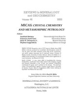 book Micas - Crystal Chemistry and Metamorphic Petrology