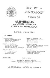 book Amphiboles and Other Hydrous Pyriboles - Mineralogy