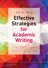 book Effective Strategies for Academic Writing