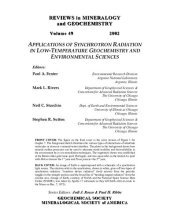 book APPLICATIONS OF SYNCHROTRON RADIATION IN LOW -TEMPERATURE GEOCHEMISTRY AND ENVIRONMENTAL SCIENCES