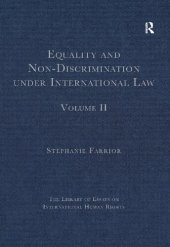 book Equality and Non-Discrimination under International Law: Volume II