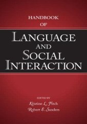 book Handbook of Language and Social Interaction (Routledge Communication Series)