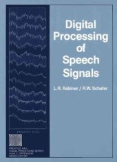 book Digital Processing of Speech Signals