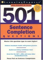 book 501 Sentence Completion Questions