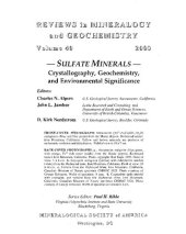 book Sulfate Minerals - Crystallography, Geochemistry, and Environmental Significance