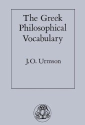 book The Greek Philosophical Vocabulary