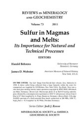 book Sulfur in Magmas and Melts - Its Importance for Natural and Technical Processes