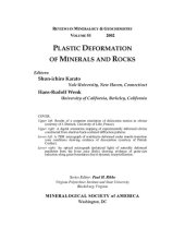 book Plastic Deformation of Minerals and Rocks