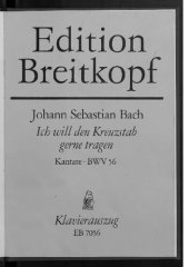 book Ich will den Kreuzstab gerne tragen. Kantate. BWV 56