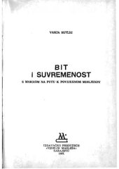 book Bit i suvremenost. S Marxom na putu k povijesnom mišljenju