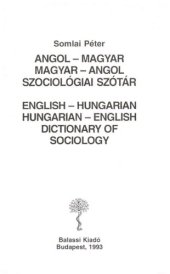 book Dictionary of Sociology_English-Hungarian