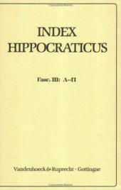 book Index Hippocraticus. Fasc. 3 (L-P)