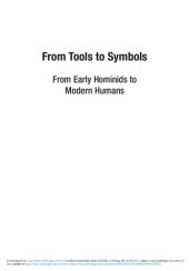 book From Tools to Symbols: From Early Hominids to Modern Humans