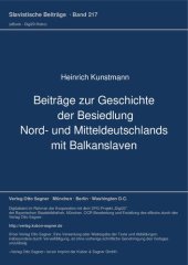 book Beiträge zur Geschichte der Besiedlung Nord- und Mitteldeutschlands mit Balkanslaven