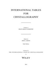 book International Tables for Crystallography, Vol. A: Space Group Symmetry