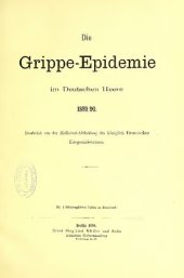 book Die Grippe-Epidemie im Deutschen Heere 1889/90