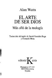 book El arte de ser Dios: más allá de la teología