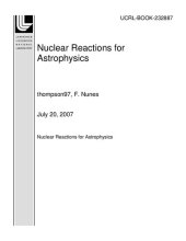 book Nuclear reactions for astrophysics : principles, calculation and applications of low-energy reactions