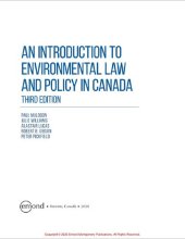 book An Introduction to Environmental Law and Policy in Canada