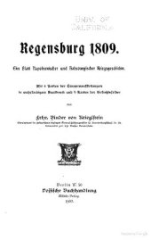 book Regensburg 1809. Ein Blatt Napoleonischer und Habsburgischer Kriegsgeschichte