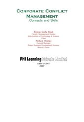 book Corporate Conflict Management: Concepts and Skills