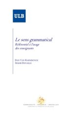 book Le sens grammatical Référentiel à destination des enseignants