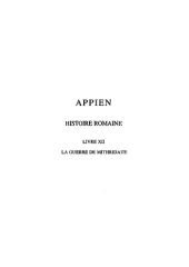 book Appien: Histoire romaine. Tome VII, Livre XII: La Guerre de Mithridate