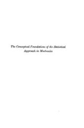 book The conceptual foundations of the statistical approach in mechanics