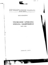 book Twórczość literacka Stefana Grabińskiego (1887-1936)